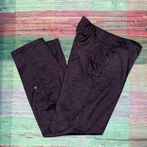 Denver Hayes medium charcoal heather straight leg yoga pants with zipper pockets